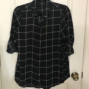 Black and white blouse